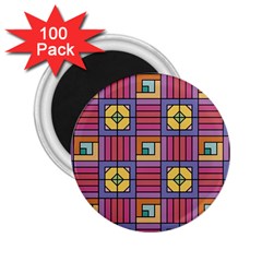 Pattern Geometric Colorful Lines Shapes 2 25  Magnets (100 Pack) 