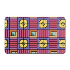 Pattern Geometric Colorful Lines Shapes Magnet (rectangular) by Jancukart