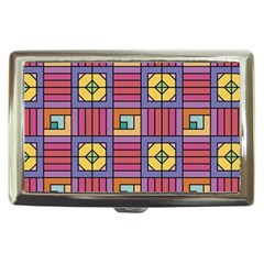 Pattern Geometric Colorful Lines Shapes Cigarette Money Case