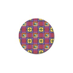 Pattern Geometric Colorful Lines Shapes Golf Ball Marker by Jancukart