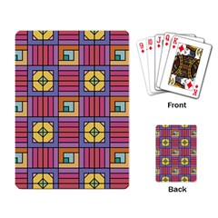 Pattern Geometric Colorful Lines Shapes Playing Cards Single Design (rectangle)