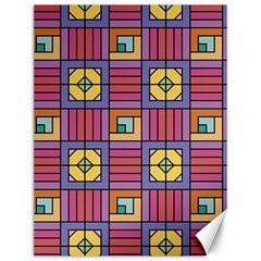 Pattern Geometric Colorful Lines Shapes Canvas 12  X 16 