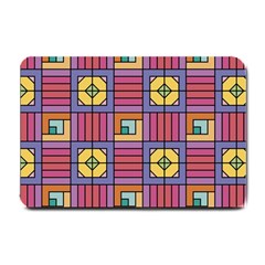 Pattern Geometric Colorful Lines Shapes Small Doormat