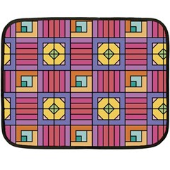 Pattern Geometric Colorful Lines Shapes Two Sides Fleece Blanket (mini)