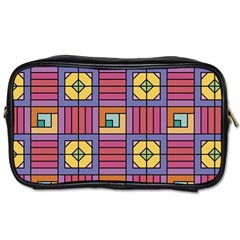 Pattern Geometric Colorful Lines Shapes Toiletries Bag (two Sides)