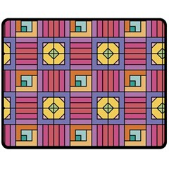 Pattern Geometric Colorful Lines Shapes Fleece Blanket (medium)