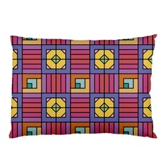 Pattern Geometric Colorful Lines Shapes Pillow Case (two Sides)