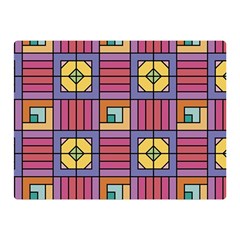 Pattern Geometric Colorful Lines Shapes Two Sides Premium Plush Fleece Blanket (mini)