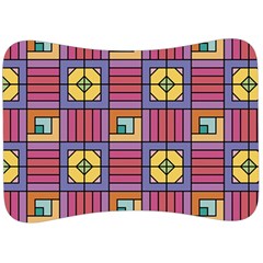 Pattern Geometric Colorful Lines Shapes Velour Seat Head Rest Cushion