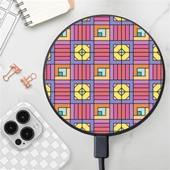 Pattern Geometric Colorful Lines Shapes Wireless Fast Charger(black)