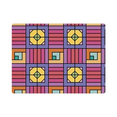 Pattern Geometric Colorful Lines Shapes Premium Plush Fleece Blanket (mini)