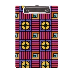 Pattern Geometric Colorful Lines Shapes A5 Acrylic Clipboard