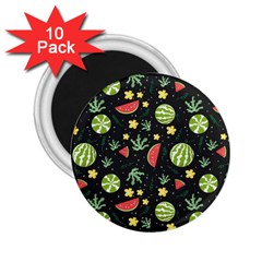 Watermelon Berry Patterns Pattern 2 25  Magnets (10 Pack) 