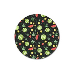 Watermelon Berry Patterns Pattern Magnet 3  (round)