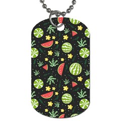 Watermelon Berry Patterns Pattern Dog Tag (one Side) by Jancukart