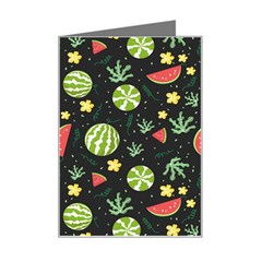 Watermelon Berry Patterns Pattern Mini Greeting Card by Jancukart