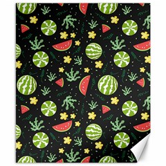 Watermelon Berry Patterns Pattern Canvas 8  X 10 