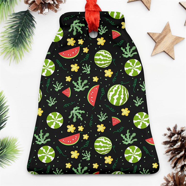 Watermelon Berry Patterns Pattern Bell Ornament (Two Sides)