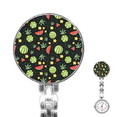 Watermelon Berry Patterns Pattern Stainless Steel Nurses Watch