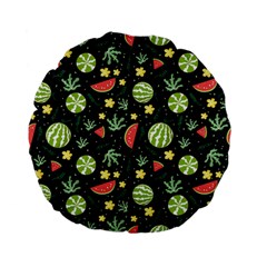 Watermelon Berry Patterns Pattern Standard 15  Premium Flano Round Cushions by Jancukart