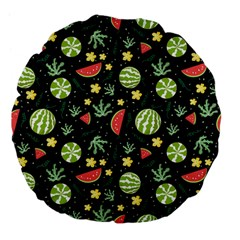 Watermelon Berry Patterns Pattern Large 18  Premium Flano Round Cushions by Jancukart