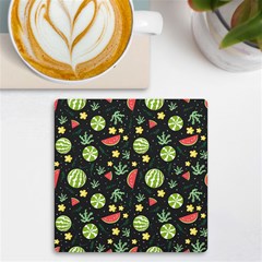 Watermelon Berry Patterns Pattern Uv Print Square Tile Coaster  by Jancukart