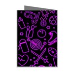 Telegram Pattern Art Patterns Mini Greeting Card Right