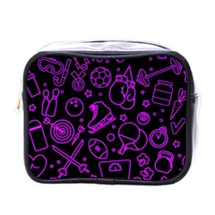 Telegram Pattern Art Patterns Mini Toiletries Bag (one Side)