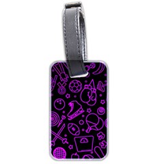 Telegram Pattern Art Patterns Luggage Tag (two Sides)