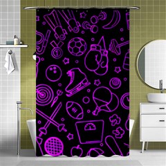 Telegram Pattern Art Patterns Shower Curtain 48  X 72  (small) 