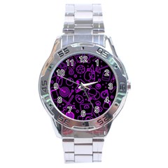 Telegram Pattern Art Patterns Stainless Steel Analogue Watch by Jancukart