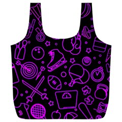 Telegram Pattern Art Patterns Full Print Recycle Bag (xxl)