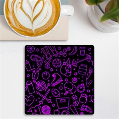 Telegram Pattern Art Patterns Uv Print Square Tile Coaster 