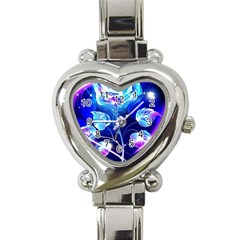 Rose Glow Love Colored Heart Italian Charm Watch