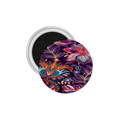 Ornamental Patterns Abstract Flower Pattern Purple 1 75  Magnets