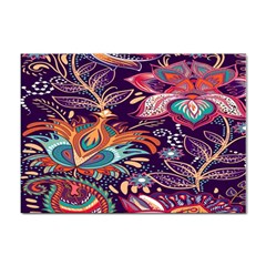 Ornamental Patterns Abstract Flower Pattern Purple Sticker A4 (100 Pack)