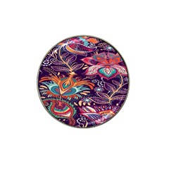 Ornamental Patterns Abstract Flower Pattern Purple Hat Clip Ball Marker (4 Pack) by Jancukart