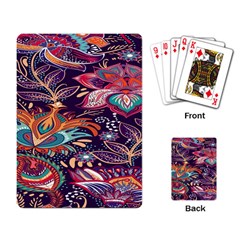 Ornamental Patterns Abstract Flower Pattern Purple Playing Cards Single Design (rectangle)