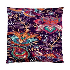 Ornamental Patterns Abstract Flower Pattern Purple Standard Cushion Case (two Sides) by Jancukart