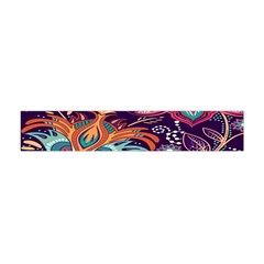 Ornamental Patterns Abstract Flower Pattern Purple Premium Plush Fleece Scarf (mini)