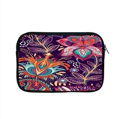 Ornamental Patterns Abstract Flower Pattern Purple Apple Macbook Pro 15  Zipper Case