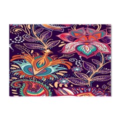 Ornamental Patterns Abstract Flower Pattern Purple Crystal Sticker (a4)