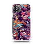 Ornamental Patterns Abstract Flower Pattern Purple iPhone 11 Pro 5.8 Inch TPU UV Print Case Front