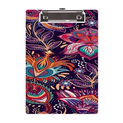 Ornamental Patterns Abstract Flower Pattern Purple A5 Acrylic Clipboard