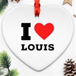 I love louis Heart Ornament (Two Sides) Front