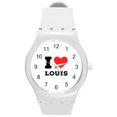 I Love Louis Round Plastic Sport Watch (m) by ilovewhateva