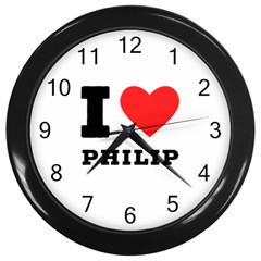 I Love Philip Wall Clock (black) by ilovewhateva