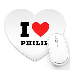 I Love Philip Heart Mousepad by ilovewhateva