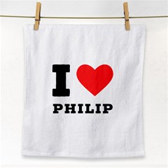 I Love Philip Face Towel by ilovewhateva