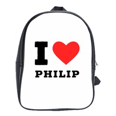 I Love Philip School Bag (large) by ilovewhateva